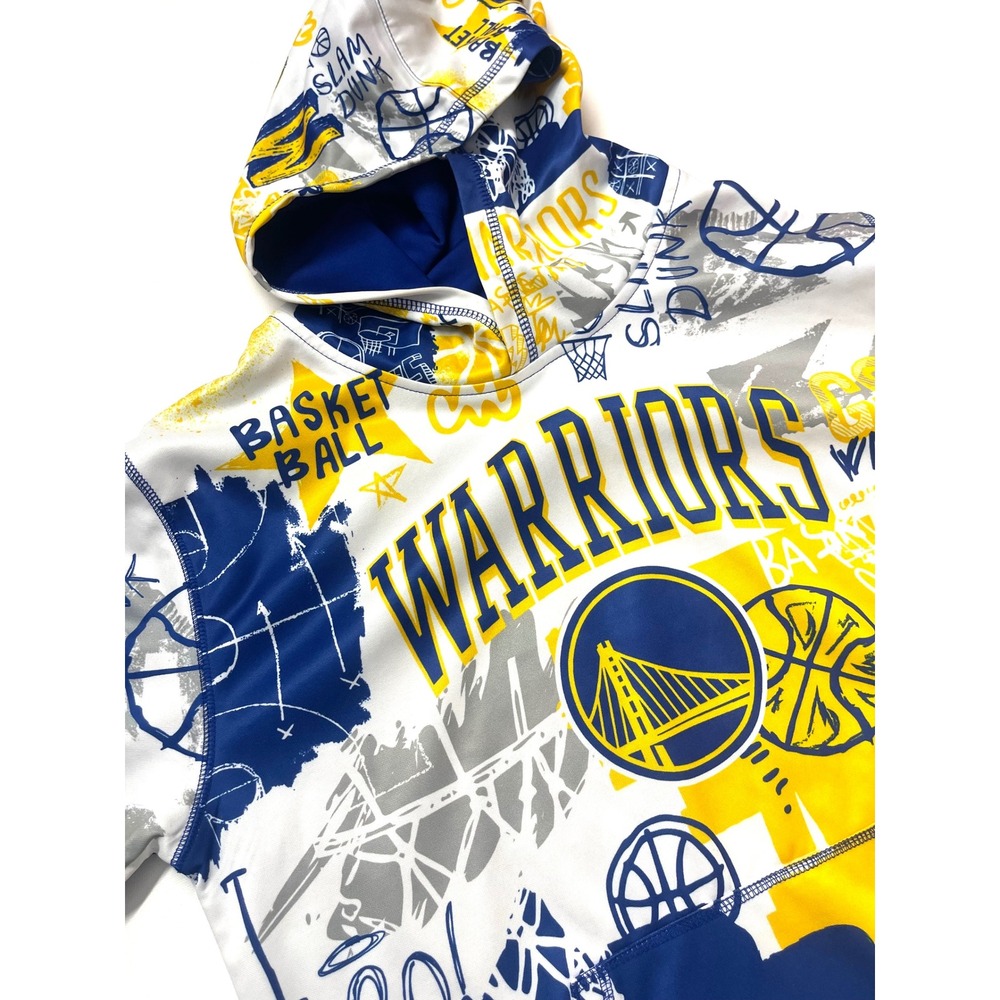 NBA Golden State Warriors Youth XL Hoodie All Over Print Basketball Champions